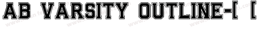 AB VARSITY OUTLINE字体转换
